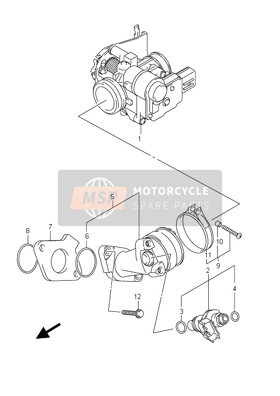 Suzuki UX150 SIXTEEN 2011 Throttle Body for a 2011 Suzuki UX150 SIXTEEN